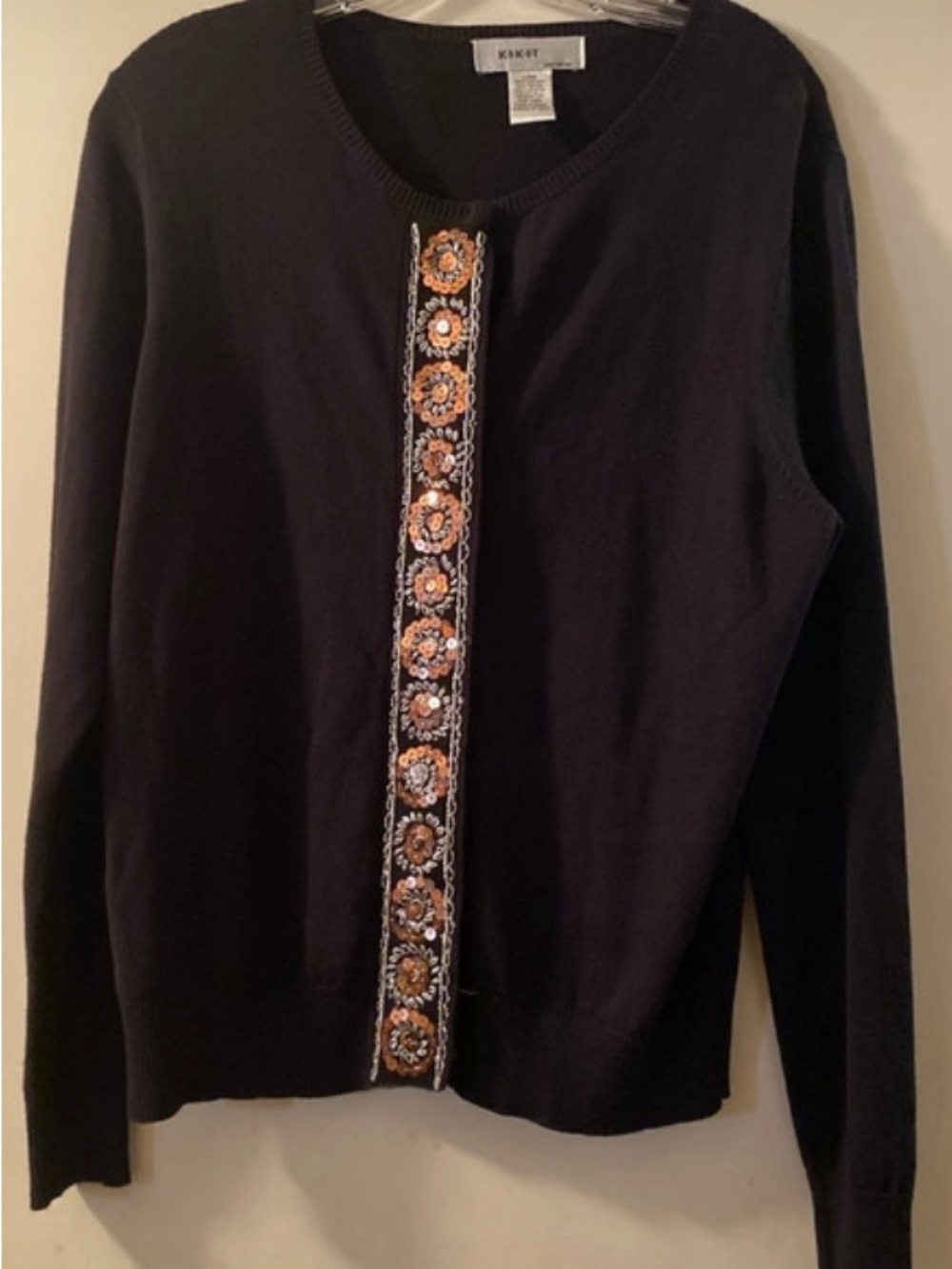 Lrg Black Knitwear Top with Crew Neck